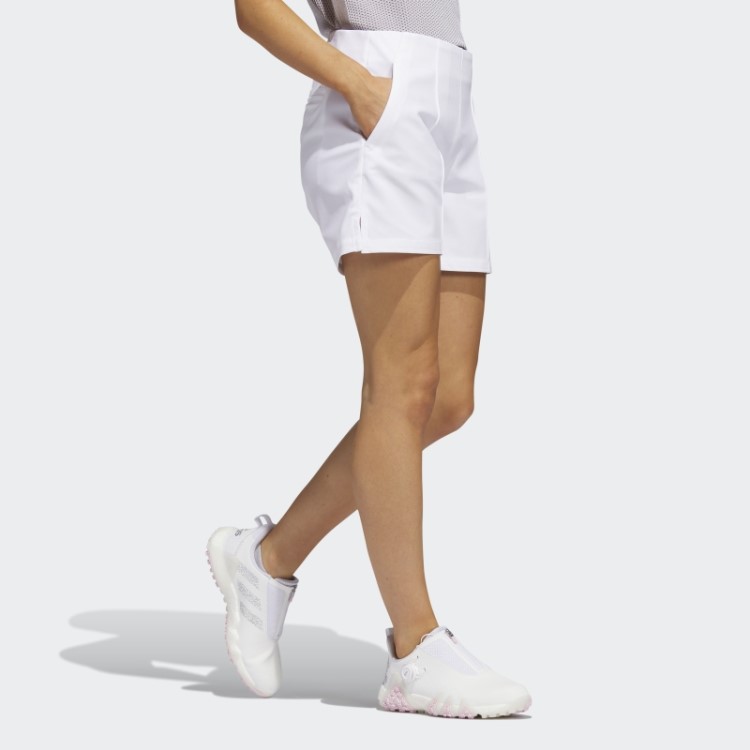 Bermuda De Golfe Branca Pintuck De 5 Polegadas Adidas