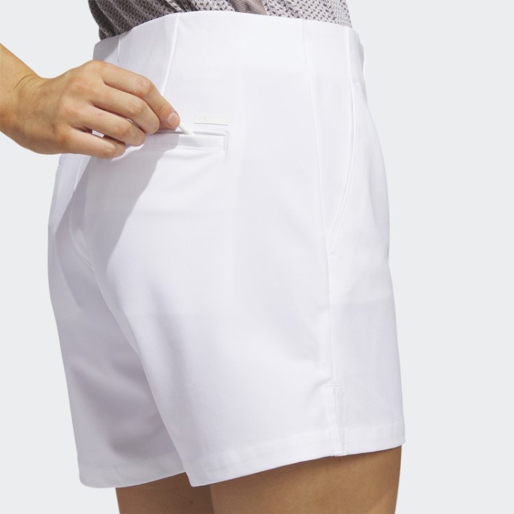 Bermuda De Golfe Branca Pintuck De 5 Polegadas Adidas