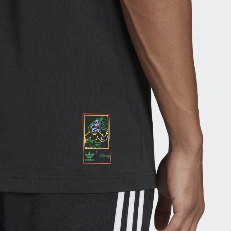 Camiseta Preta Disney Mickey And Friends Goofy Adidas