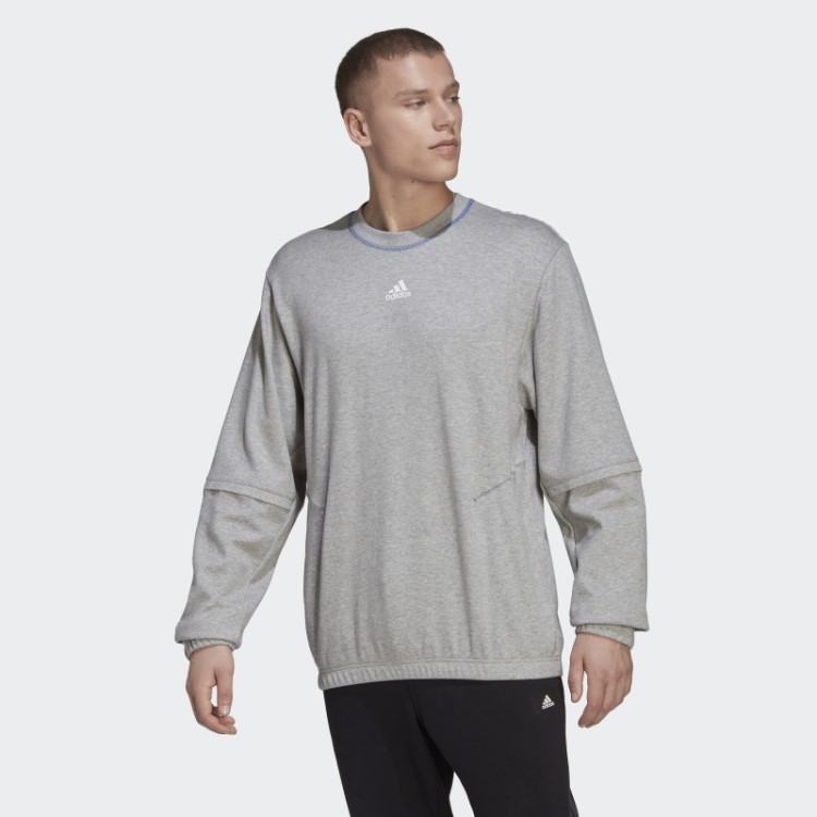 Moletom Leve Com Capuz Adidas Trvl Cinza Médio