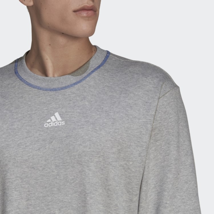 Moletom Leve Com Capuz Adidas Trvl Cinza Médio