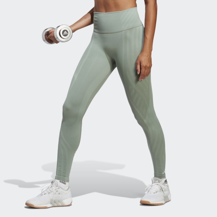 Legging Verde Prateada Formotion Esculpida 7/8 Adidas