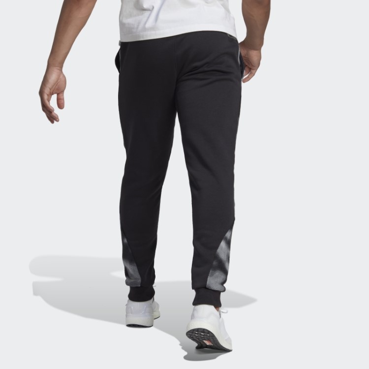 Calça De Lã Polar Com Estampa Natural Adidas Preta