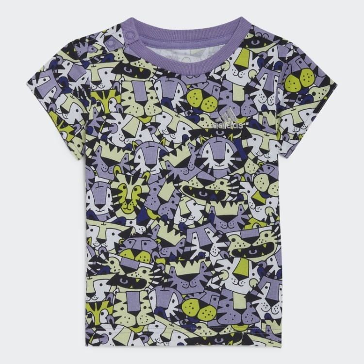 Conjunto De Verão Gráfico Amarelo Adidas X Marimekko