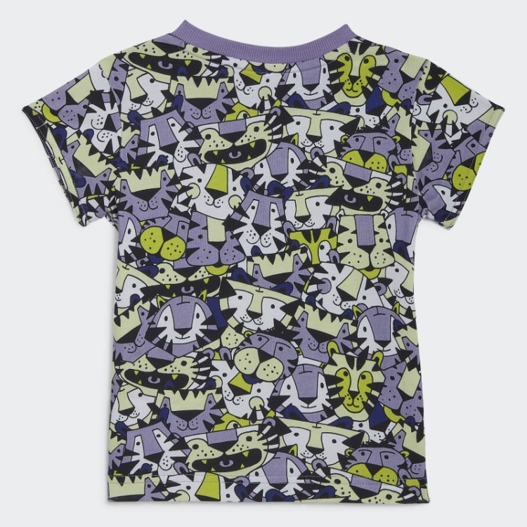 Conjunto De Verão Gráfico Amarelo Adidas X Marimekko