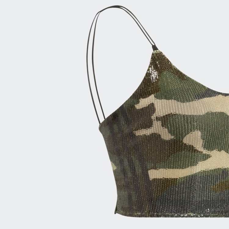 Regata Aop Camuflada Com Lantejoulas Adidas