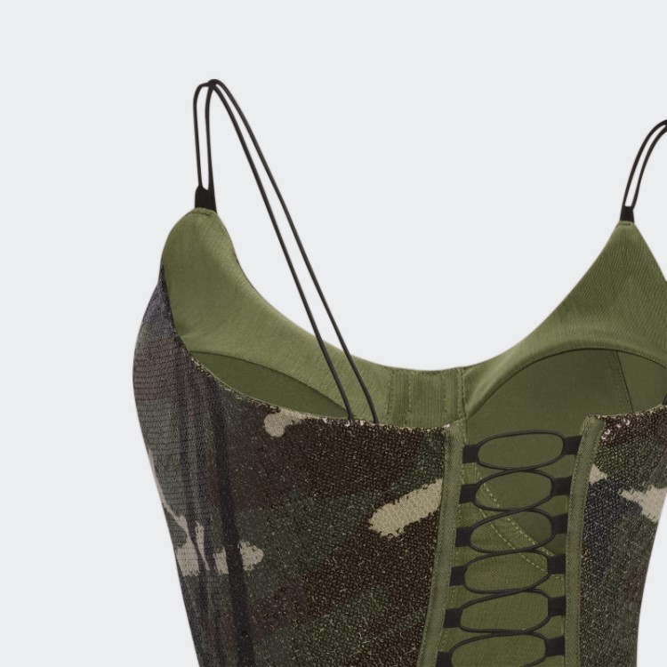 Regata Aop Camuflada Com Lantejoulas Adidas