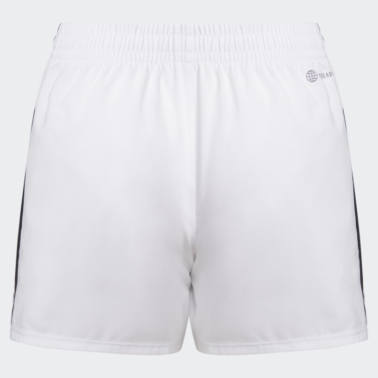 Calção Tecido Com As 3 Riscas Adidas Branco