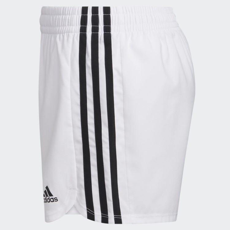 Calção Tecido Com As 3 Riscas Adidas Branco