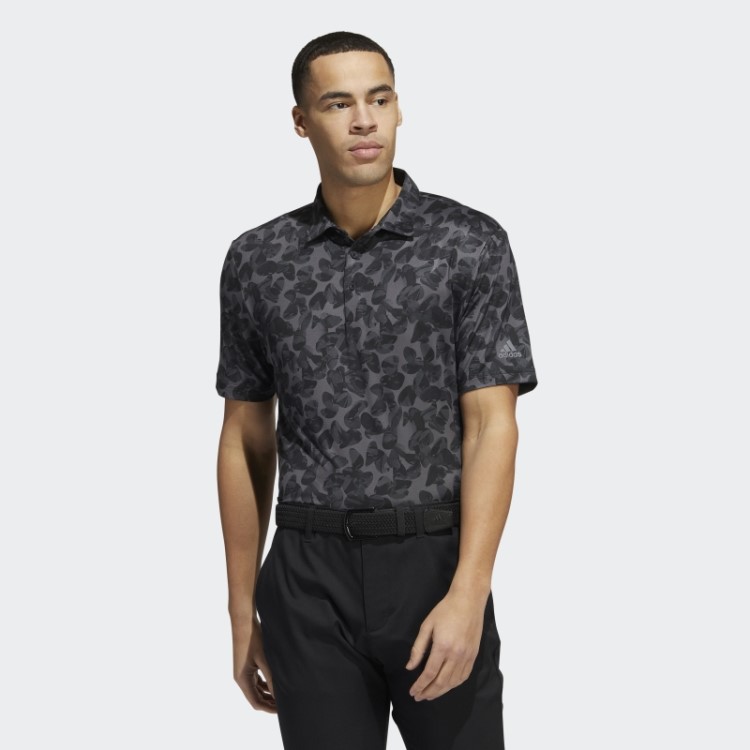Adidas Camisa Polo Com Estampa Prisma Preta Fashion