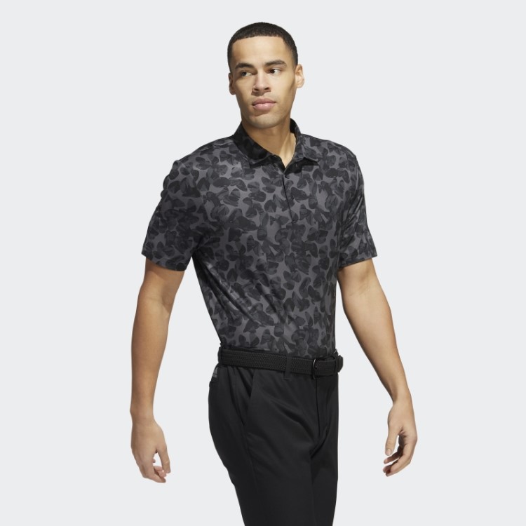 Adidas Camisa Polo Com Estampa Prisma Preta Fashion