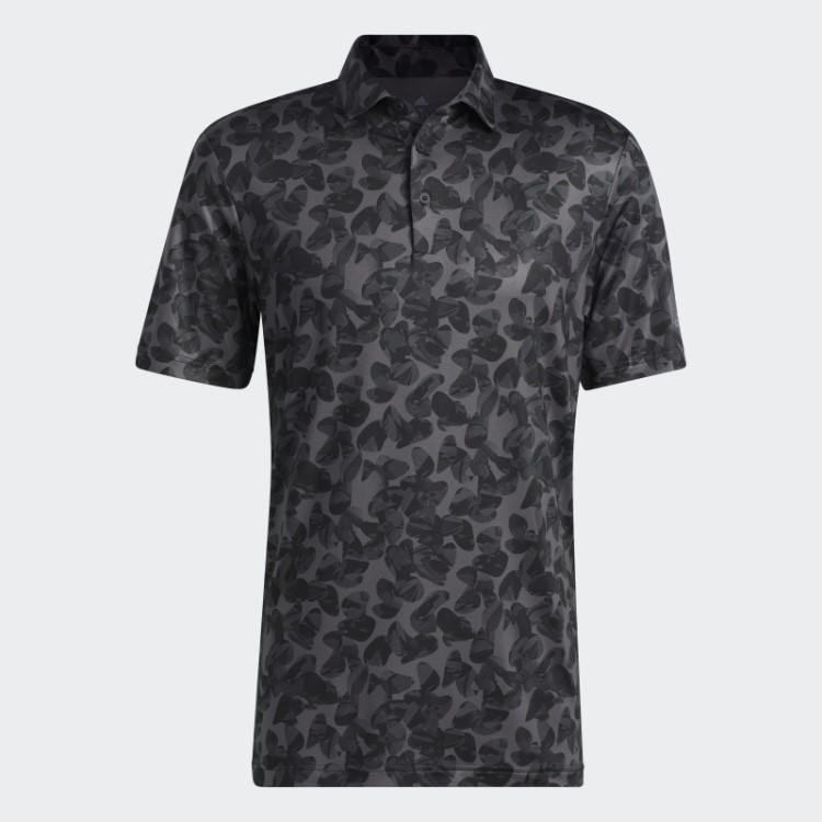 Adidas Camisa Polo Com Estampa Prisma Preta Fashion