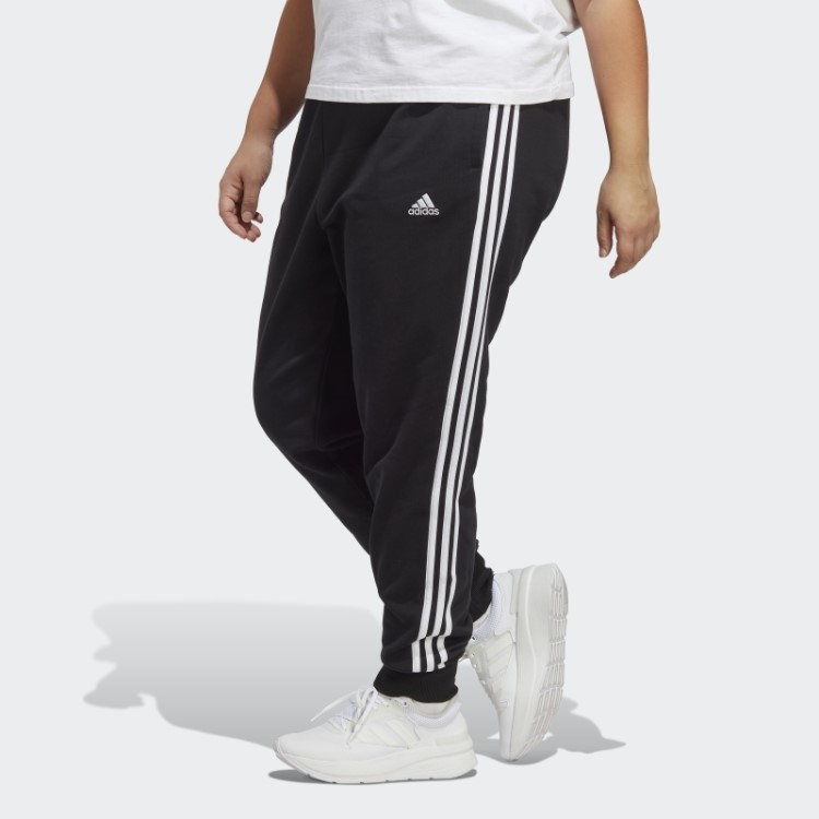 Joggers French Terry Com Punhos E Três Listras Black Essentials (tamanho Grande) Adidas