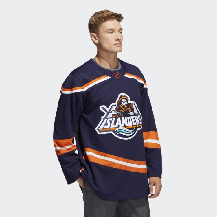 Adidas Navy 09 Ccm-sld Islanders Camisa Reversa Autêntica Com Marca Retrô