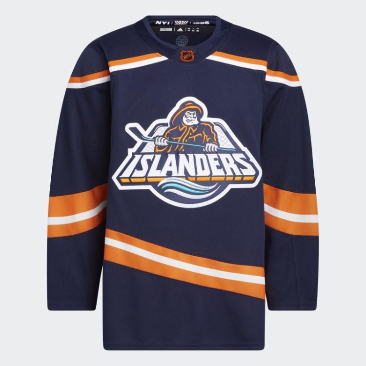 Adidas Navy 09 Ccm-sld Islanders Camisa Reversa Autêntica Com Marca Retrô