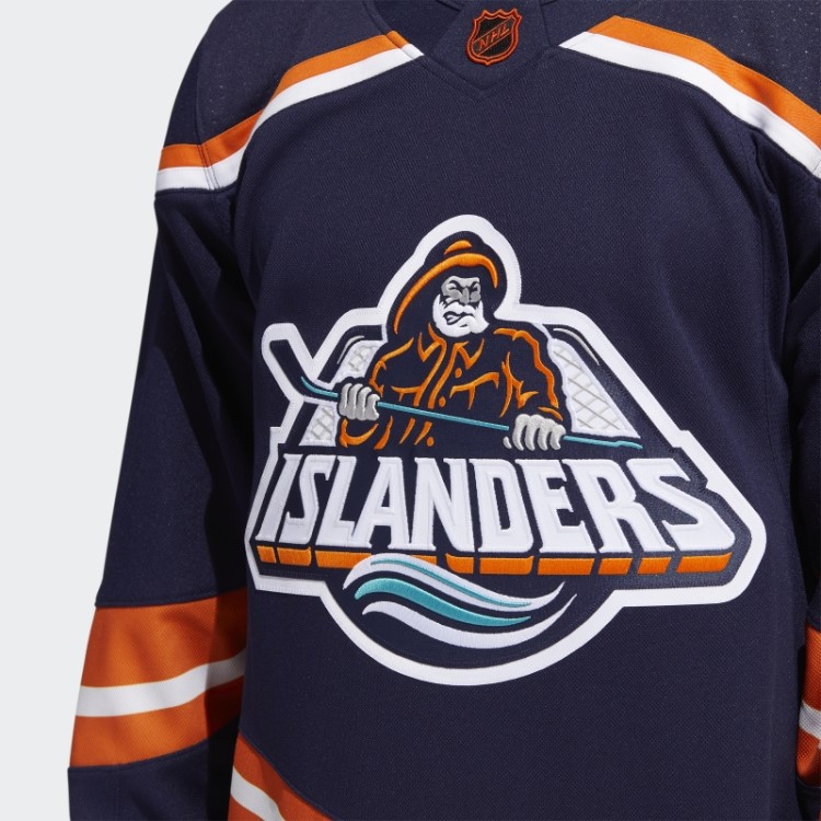 Adidas Navy 09 Ccm-sld Islanders Camisa Reversa Autêntica Com Marca Retrô