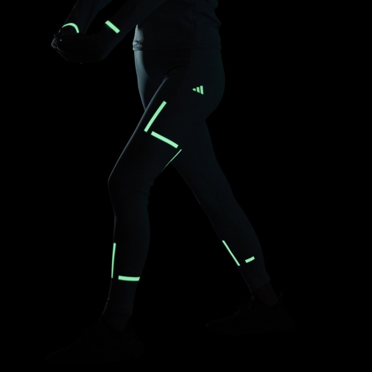 Legging De Corrida Longa Azul Adidas Fast Impact Reflect At Night X-city