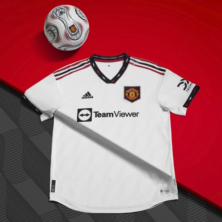 Manchester United 22/23 Away Camisa Autêntica Branca Adidas