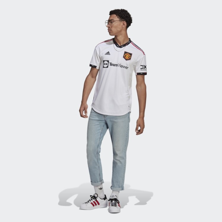 Manchester United 22/23 Away Camisa Autêntica Branca Adidas