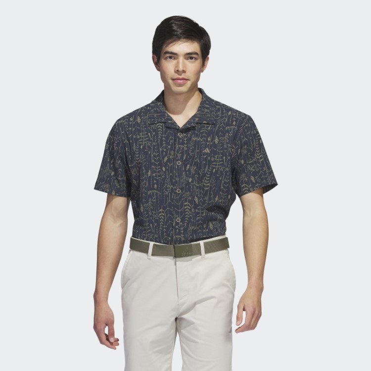 Camisa De Golfe Adidas Navy Go-to Camp