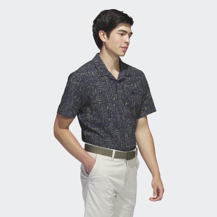 Camisa De Golfe Adidas Navy Go-to Camp