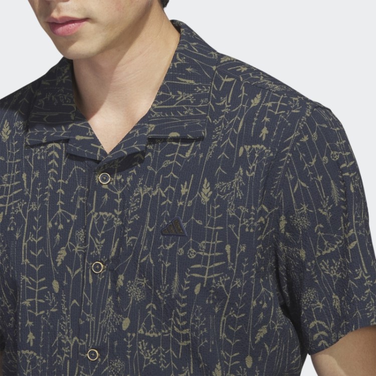 Camisa De Golfe Adidas Navy Go-to Camp