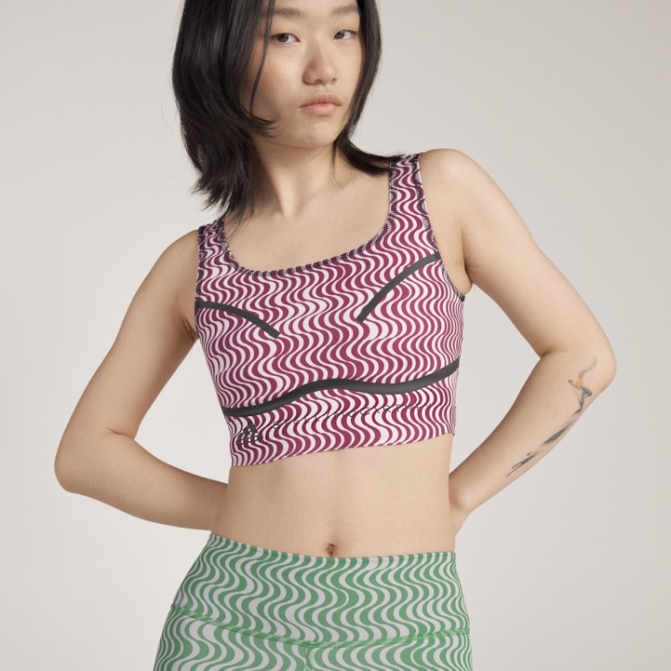 Top Branco Adidas By Stella Mccartney Truepurpose Estampado Quente