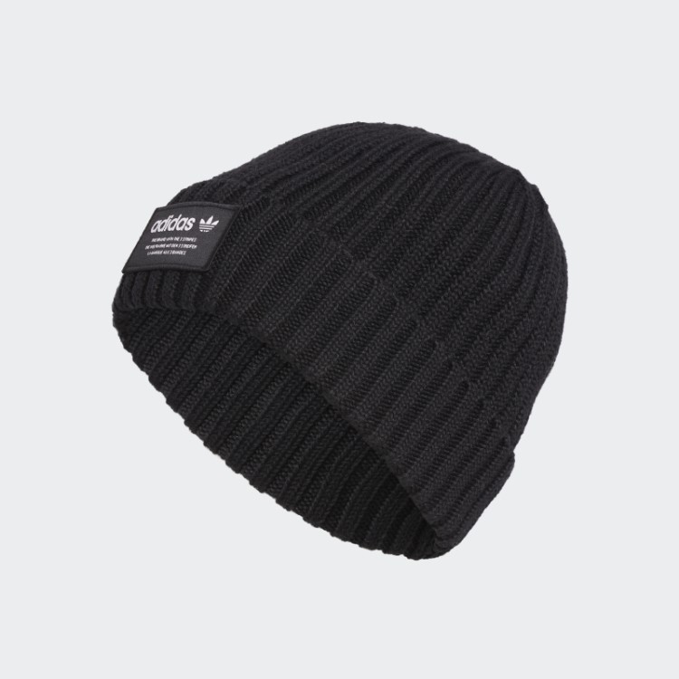 Gorro Com Punho Canelado Preto Adidas