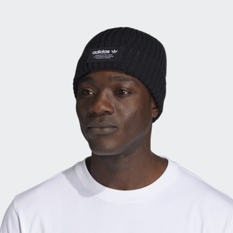 Gorro Com Punho Canelado Preto Adidas