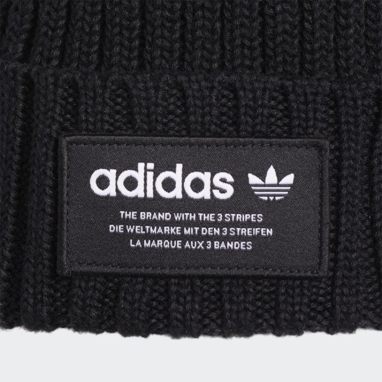 Gorro Com Punho Canelado Preto Adidas