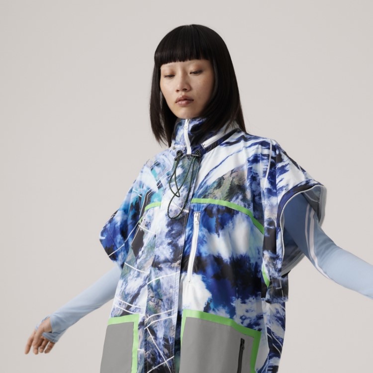 Jaqueta Adidas By Stella Mccartney Truenature Packable Estampada Branco Quente