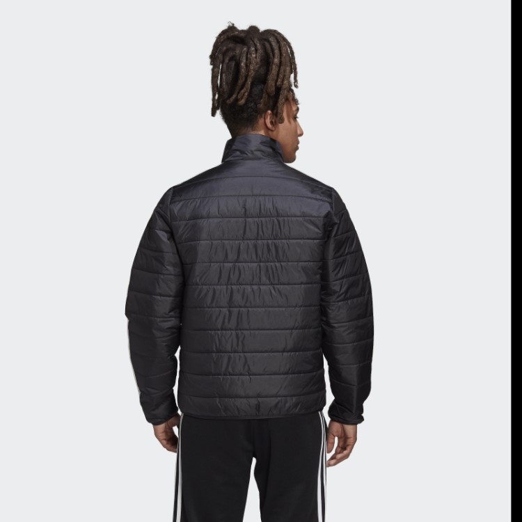 Jaqueta Puffer Gola Alta Acolchoada Preta Adidas