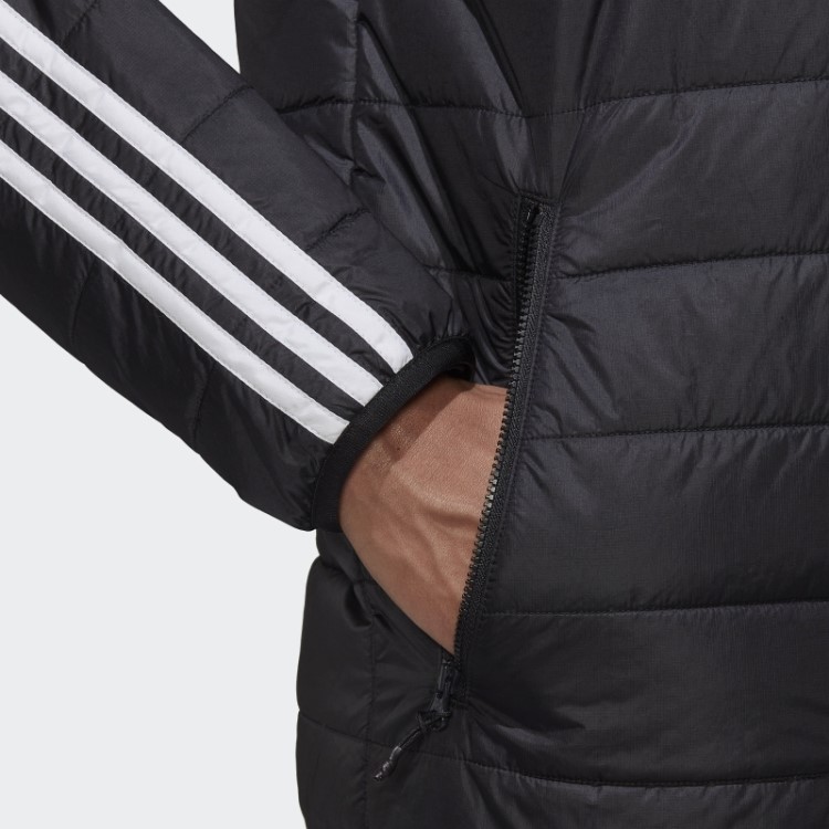 Jaqueta Puffer Gola Alta Acolchoada Preta Adidas