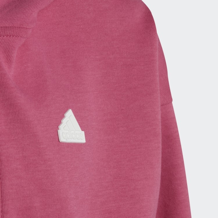 Future Icons Moletom Com Capuz E Zíper Nas Três Listras Adidas Fúcsia