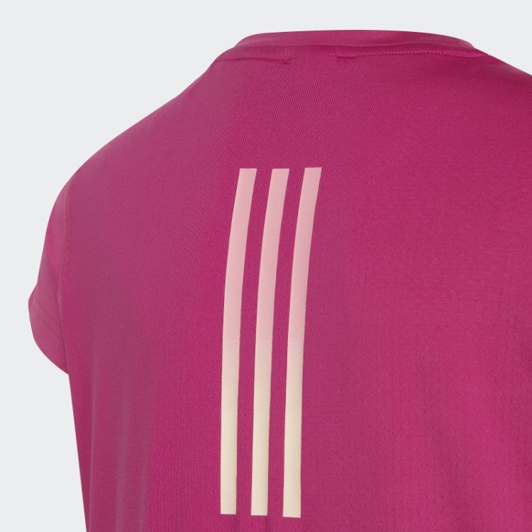 Camiseta Com As Três Listras Aeroready Fúcsia Adidas