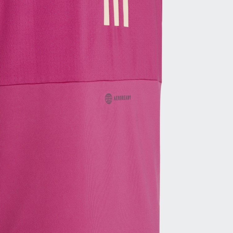 Camiseta Com As Três Listras Aeroready Fúcsia Adidas
