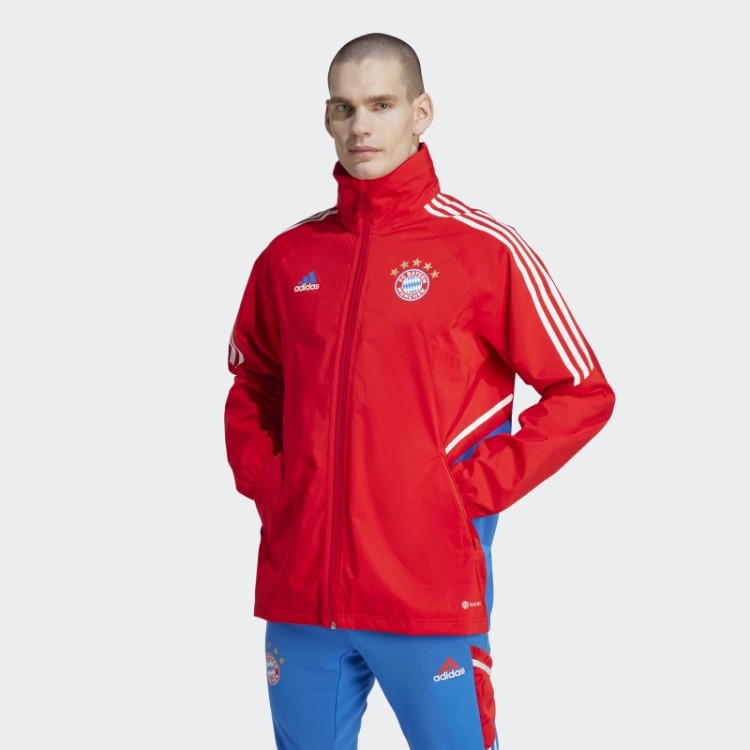 Capa De Chuva Do Fc Bayern Condivo 22 Vermelho Adidas