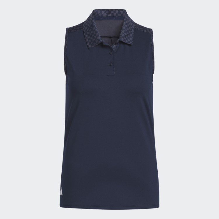 Camisa Polo De Golfe Sem Mangas Ultimate365 Azul Marinho Adidas