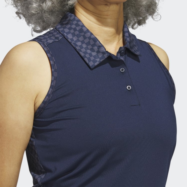 Camisa Polo De Golfe Sem Mangas Ultimate365 Azul Marinho Adidas