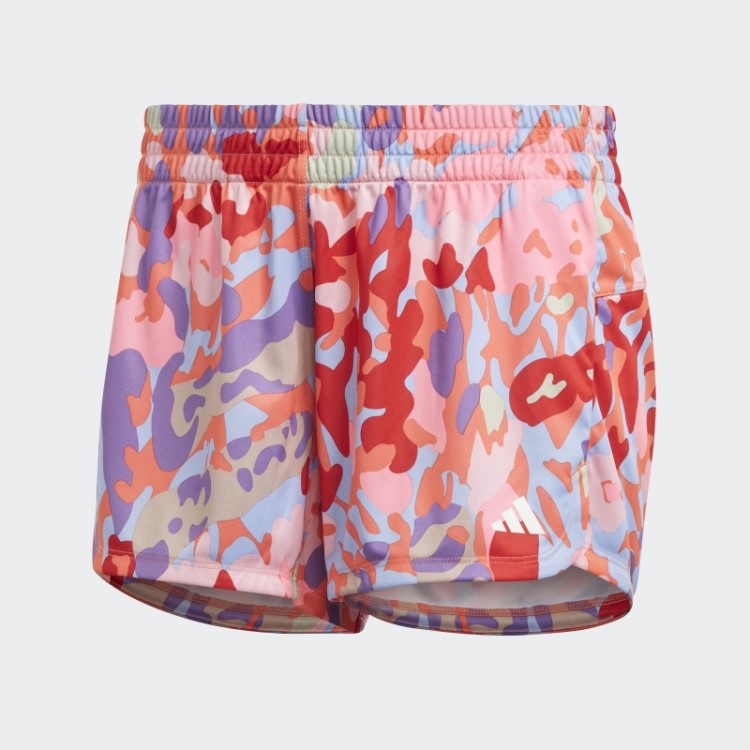 Pacer Aeroready Train Essentials Shorts Com Estampa Floral Minimal Branding Adidas Coral