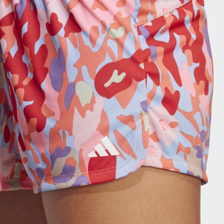 Pacer Aeroready Train Essentials Shorts Com Estampa Floral Minimal Branding Adidas Coral