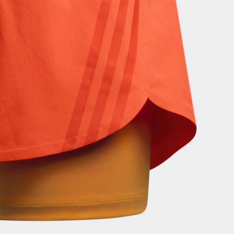 Shorts Dois Em Um Adidas Laranja