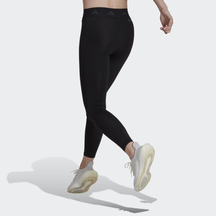 Legging Preta Melange Adidas Techfit Escovado Comprimento Total
