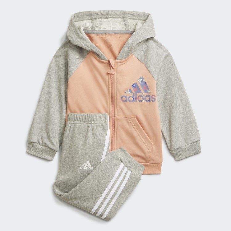 Conjunto De Moletom Com Capuz E Zíper Ambiente Com Distintivo De Esporte Adidas