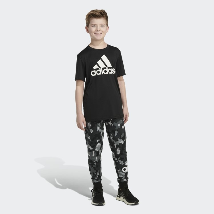 Calça Jogger Camuflada Preta Adidas Core