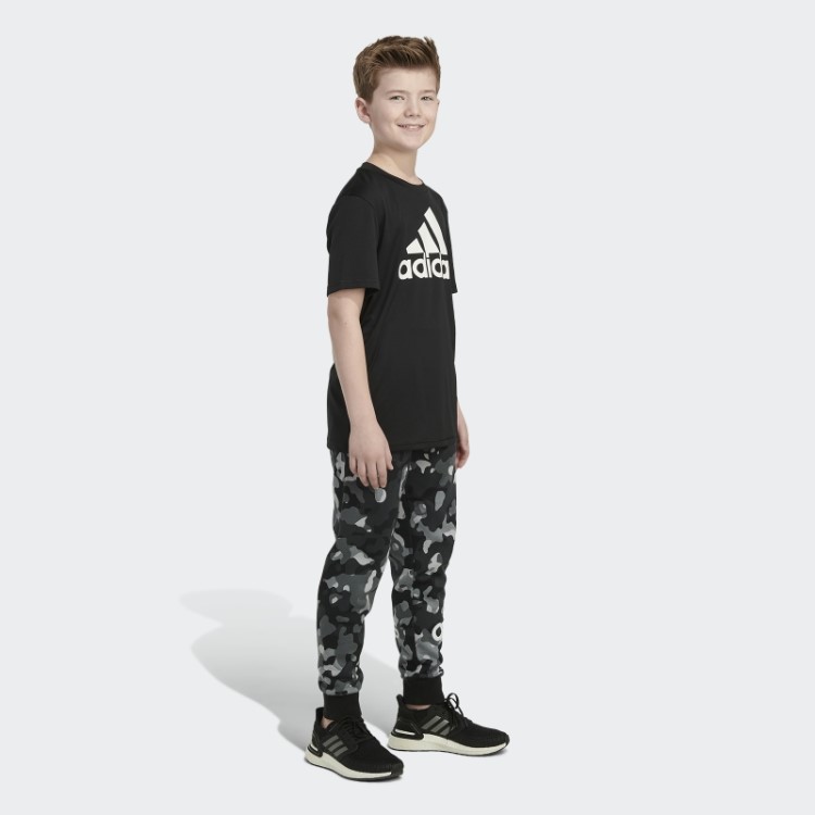 Calça Jogger Camuflada Preta Adidas Core
