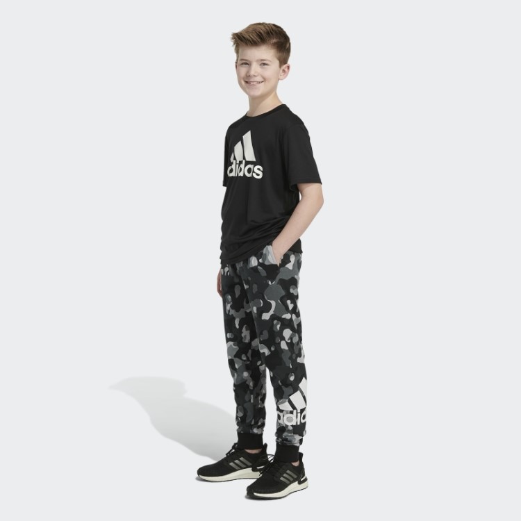 Calça Jogger Camuflada Preta Adidas Core