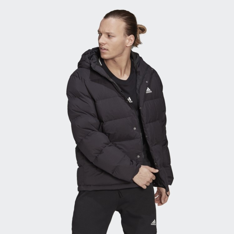 Helionic Jaqueta Preta Com Capuz Adidas