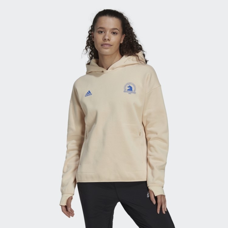 Moletom Com Capuz De Corrida Sand Adidas Boston 23 Qualificado