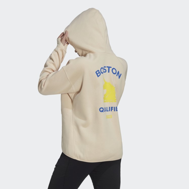 Moletom Com Capuz De Corrida Sand Adidas Boston 23 Qualificado